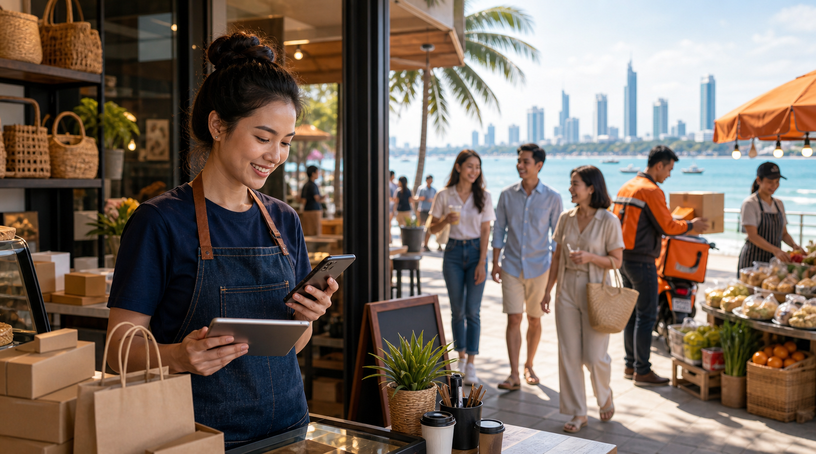 เศรษฐกิจชุมชนพัทยา ร้านค้าและ SME เข้าถึงลูกค้าผ่านดิจิทัล